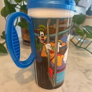 Disney World Resort Parks Rapid Fill Refillable Mug Cup Lid Travel Blue